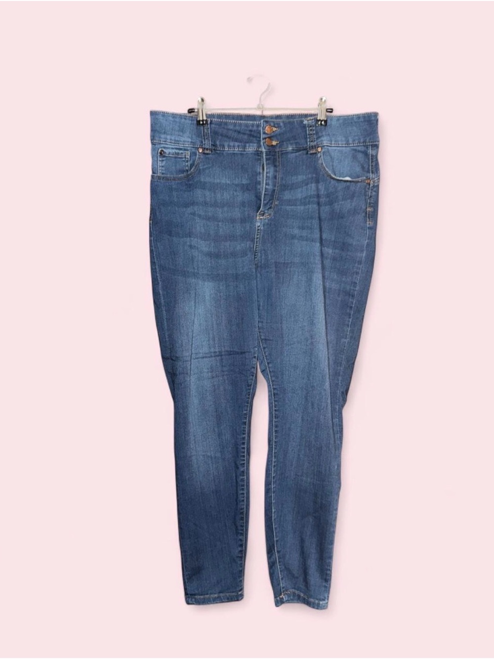 High-Rise Slim Skinny Jeans in Denim Blue
